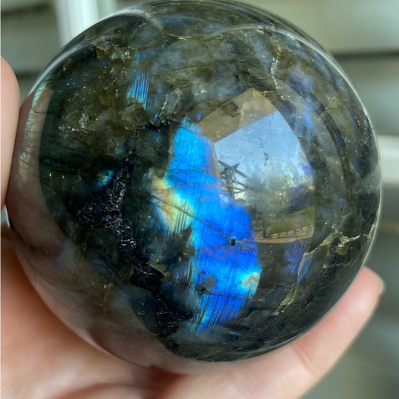 Labradorite Crystal Sphere - Picture 9 of 14